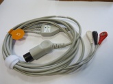 Кабель пациента ЭКГ  для подключения пациента к монитору (универсальный, 3 отведения)